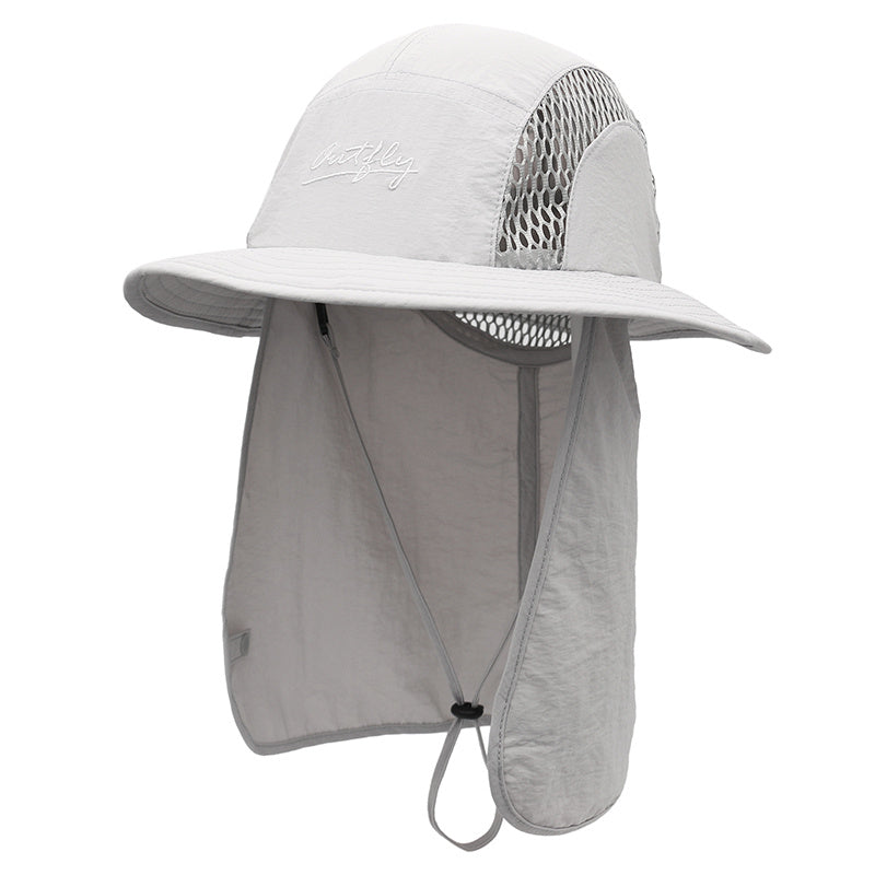 Outdoor Breathable Bucket Hat Sunscreen Quick Drying Neck Protection Hat