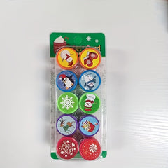 10pcs Christmas Stamps Kids Party Supplies Various Styles Xmas Stamps
