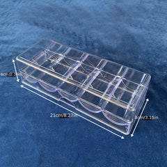 Acrylic Chip Holder Box with Lid - Storage for 100 Chips