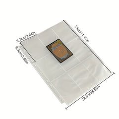 10pcs Card Album Refill Pages 9 Grid 3 inch Photo Collection Book