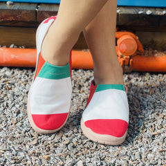 Women's Colorblock Slip On Canvas Shoes Lightweight Sneakers