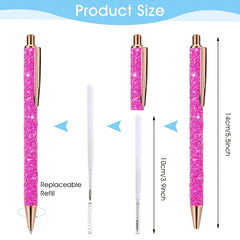 6pcs Glittery Metal Pens 1.0mm Fine Point - Perfect Gift for Kids & Teachers