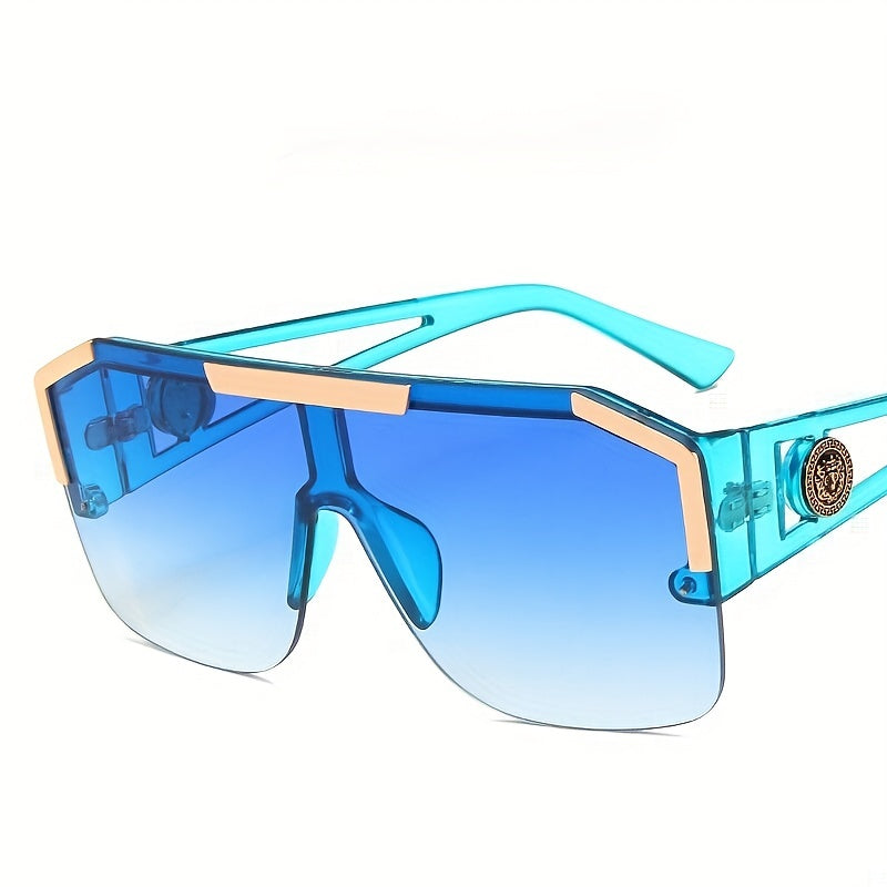 Flat Top Aviator Sunglasses Gradient Lens Glasses UV400