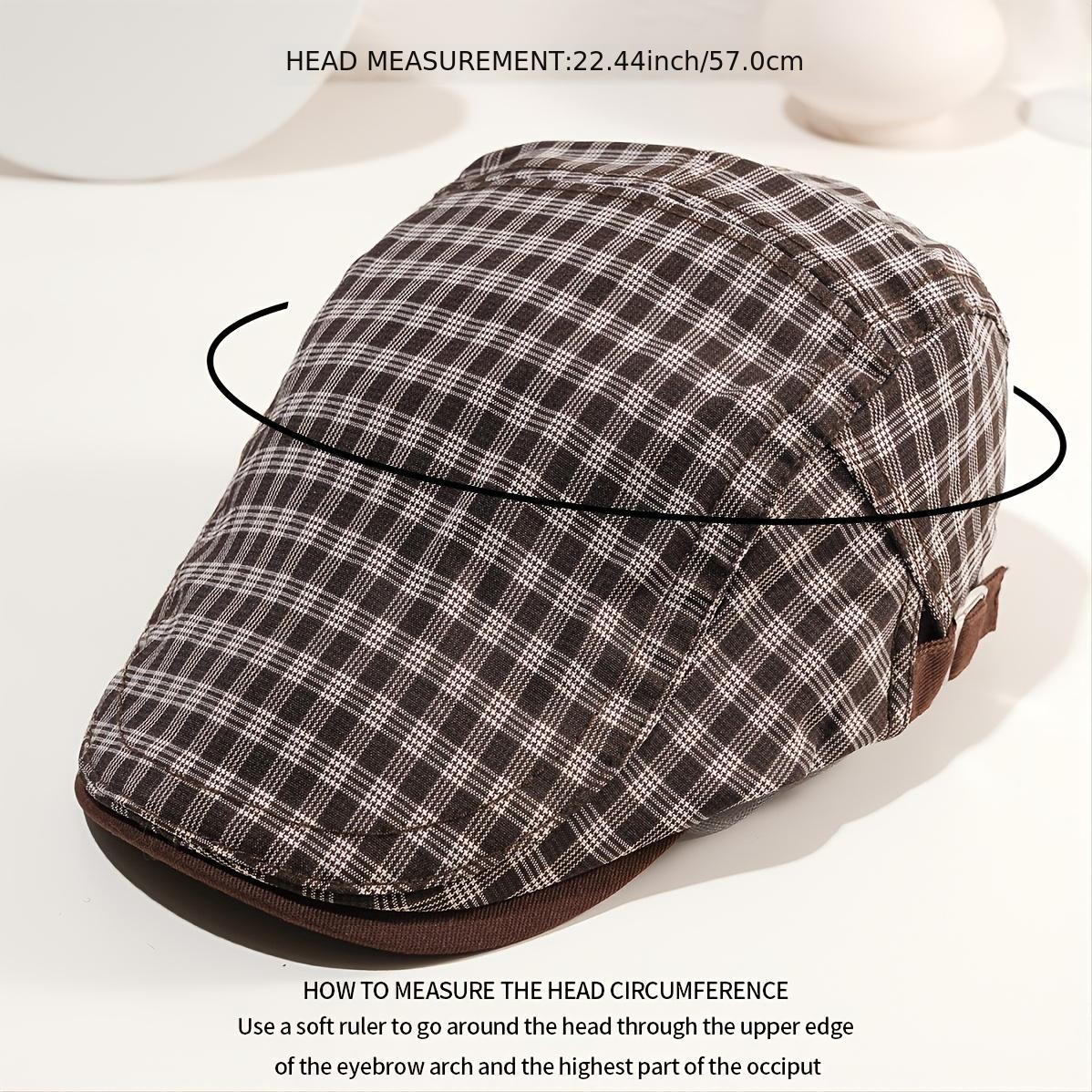 Plaid Hats Men Women Spring Autumn Street Hats