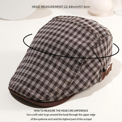 Plaid Hats Men Women Spring Autumn Street Hats