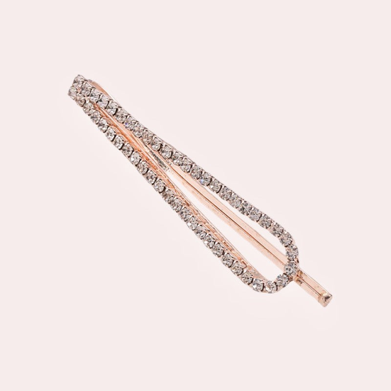 Crystal Hairpin Geometric Edge Clip Hair Accessories
