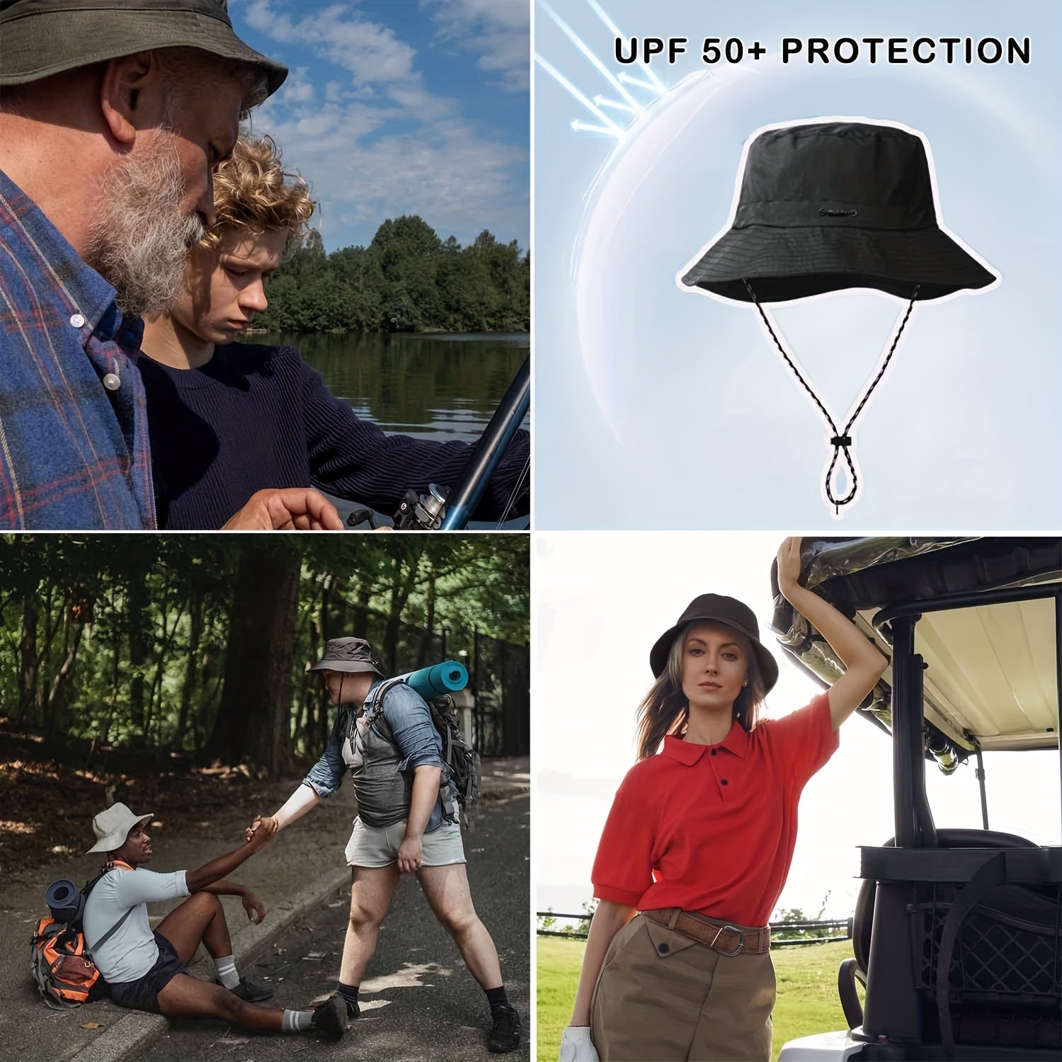 Breathable Waterproof Bucket Hat for Outdoor Sun Protection