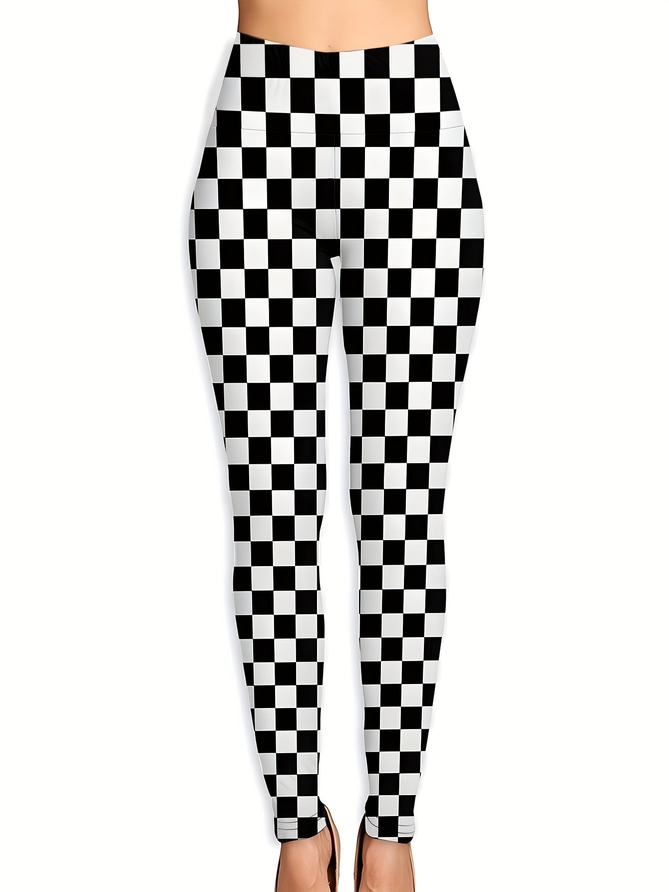 Plaid Yoga Pants High Waist Leggings Women's Activewear