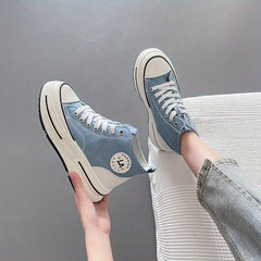Women's Platform Canvas High Top Shoes