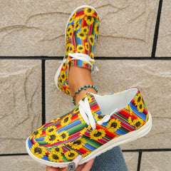 Women's Floral Canvas Shoes Lightweight Slip On Comfy Daily Shoes