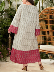  Jalabiya Dress Women's Plus Floral Print Maxi Dress