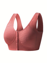 Front Buckle Wireless Bra Comfy Push Up Bra Women's Lingerie