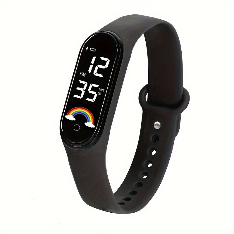 Waterproof Rainbow LED Sports Watch for Hiking and Swimming