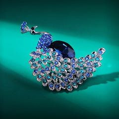 Enamel Crystal Rhinestone Animal Lapel Brooch