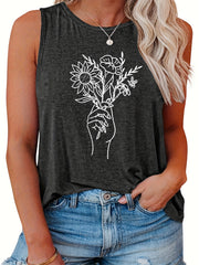  Women's Floral Print Tank Top