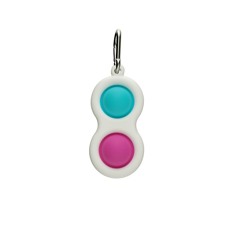 2pcs Fidget Toy Stress Relief & Mini Silicone Sensory Key Chain