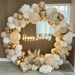 128pcs Golden Balloon Arch Garland Party Decorations