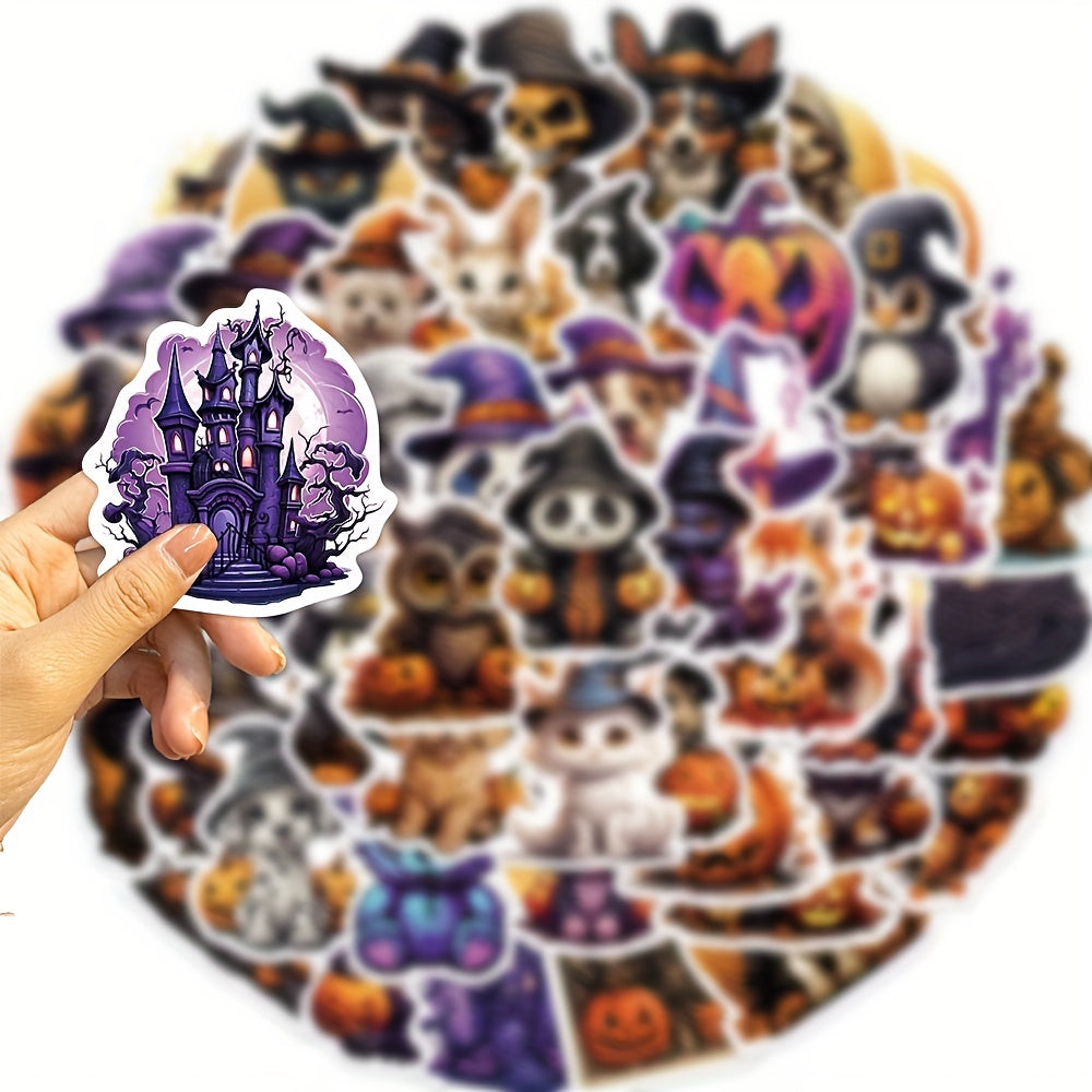50 Pcs Halloween Animal Stickers Waterproof Vinyl Sea Wildlife Stickers