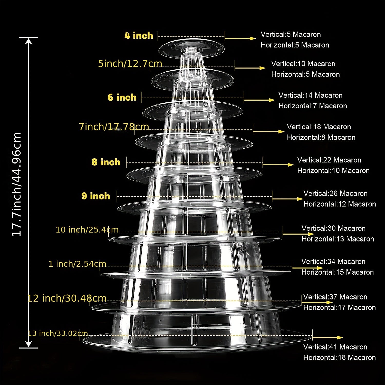 4 6 10 Tier Round Macaron Display Stand Cake Stand Dessert Cupcake Stand