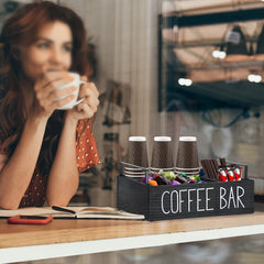 Solid Wooden Box Tea Room Coffee Cup Storage Box Home Decor Year Gift