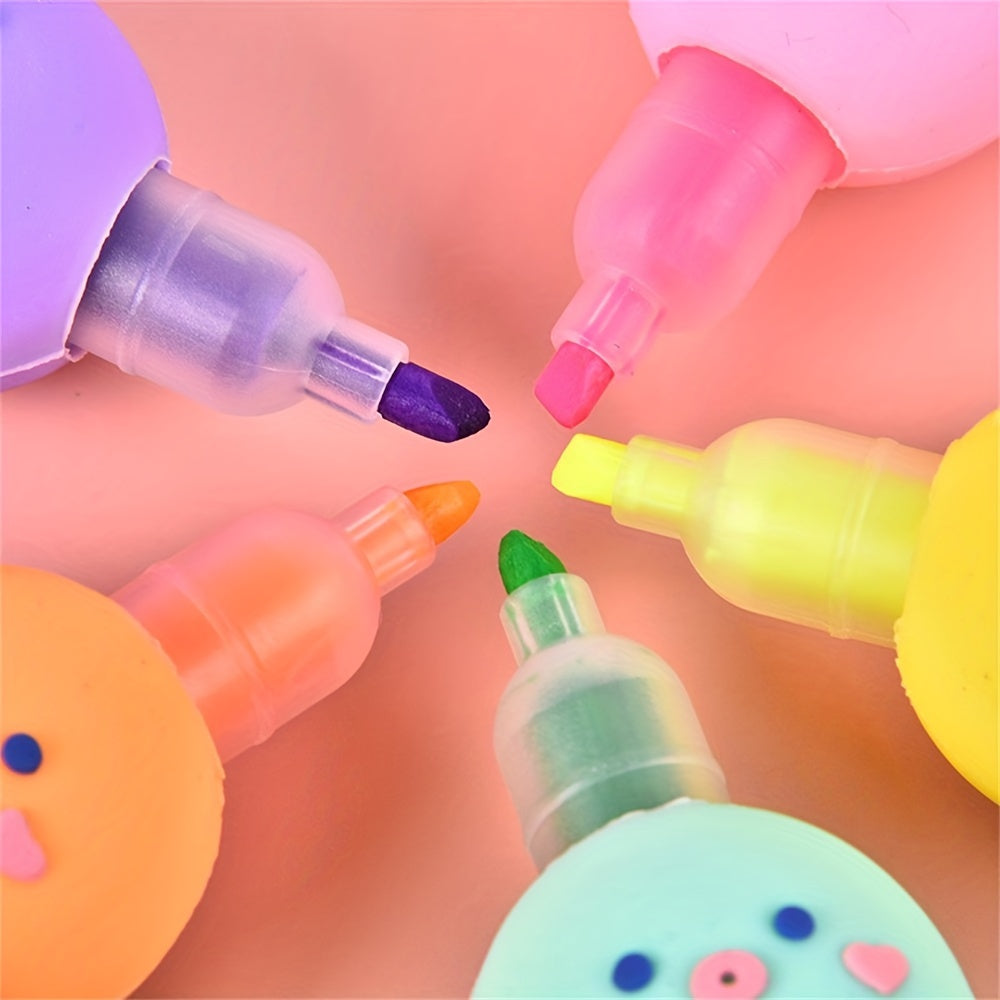 5 Colors Octopus Highlighter Pen Fluorescent Marker