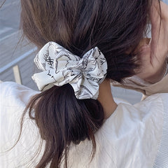 Ink Lines Print Scrunchies Hair Tie Hair Rope Ponytail Holder Women Girls