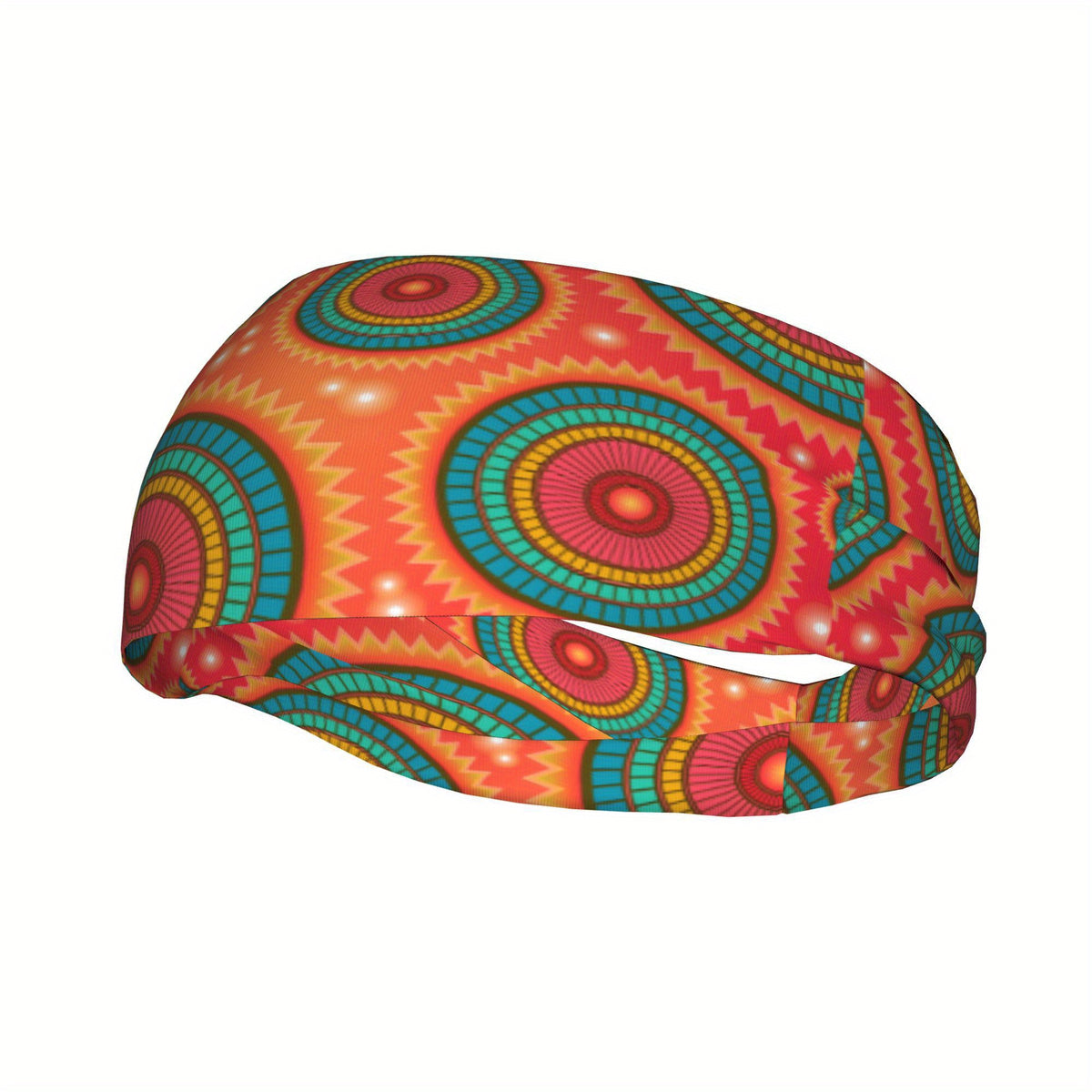 Vibrant Hippie Unisex Headband Sweat Wicking Stretchy Polyester Yoga Gym