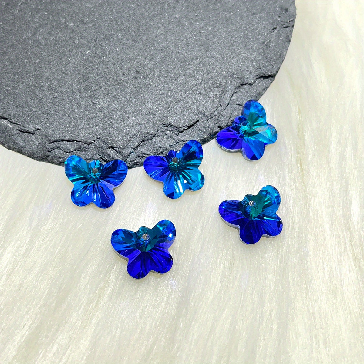5 Crystal Butterfly Red DIY Pendant Earrings