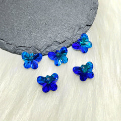 5 Crystal Butterfly Red DIY Pendant Earrings
