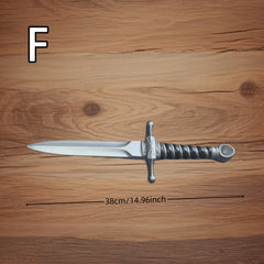 Medieval PU Foam Dagger with Golden Accents