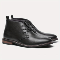 Men's Round Toe Lace Up Chukka Boots High Top Ankle Dress Boots