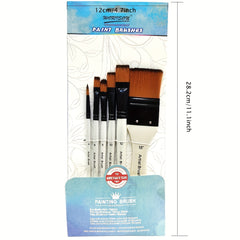 6pcs Placket Art Acrylic Watercolor Painting Pen Set Holiday Gift