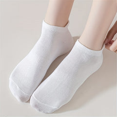 10 Pairs Solid Low Cut Socks Soft & Comfy Women's Stockings