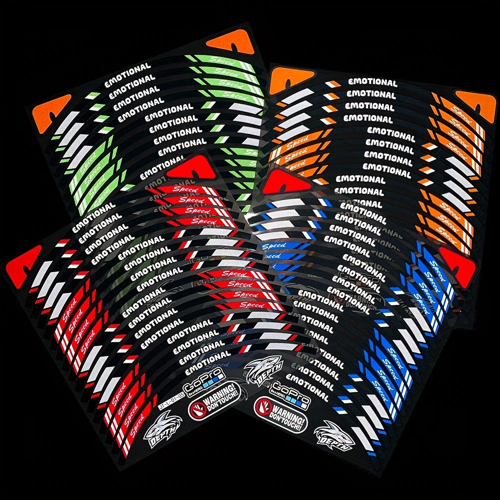 Motorcycle Wheel Hub Sticker Reflective Waterproof Creative Decal