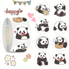 500pcs 2.54 Cm Panda Adhesive Label for Packaging - Boutique & Store Essentials