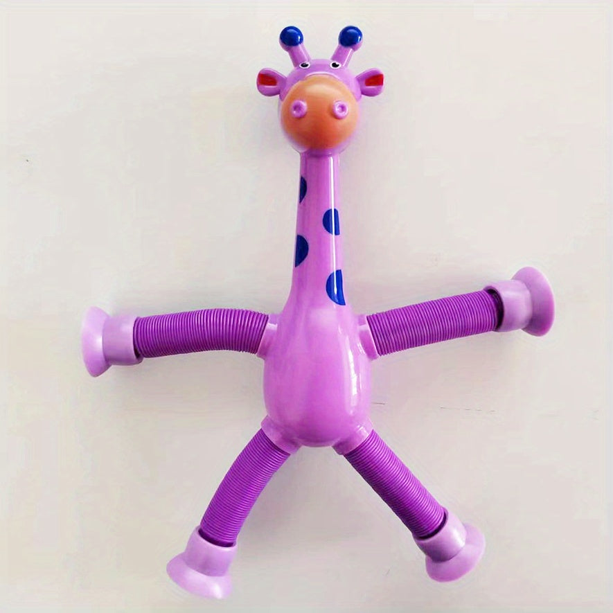 Telescopic Giraffe Suction Cup Doll Toy