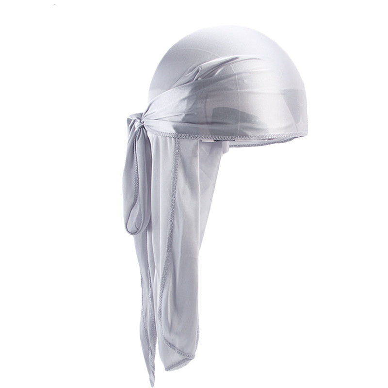 Silvery Silk Bandage Elastic Hip hop Head Wraps Headwear Turban