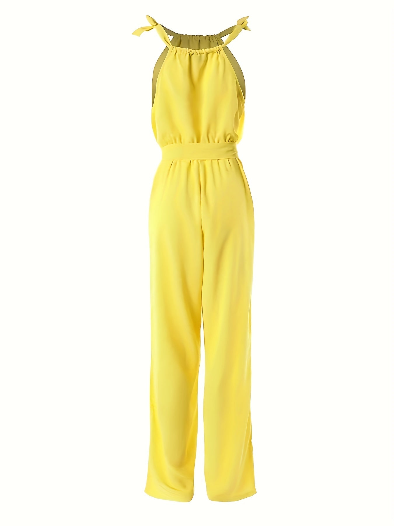 Sleeveless Wide Leg Jumpsuit Women's Clothing