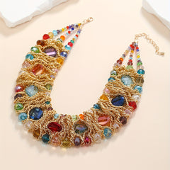 Boho Crystal Chunky Necklace Party Favors