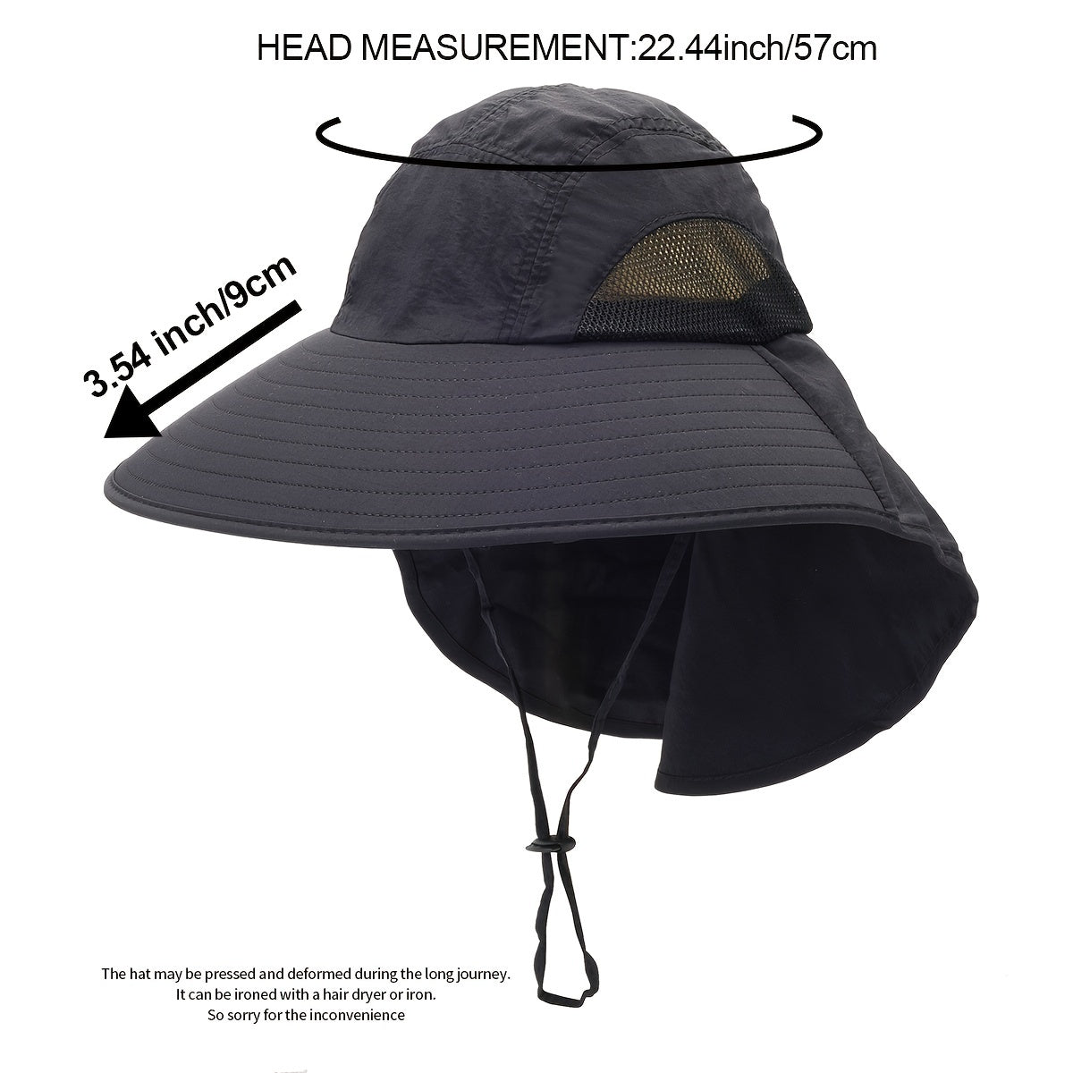 Wide Brim Mesh Bucket Hat Sun Visor Hats Oversize Camping Outdoor Fisherman Cap