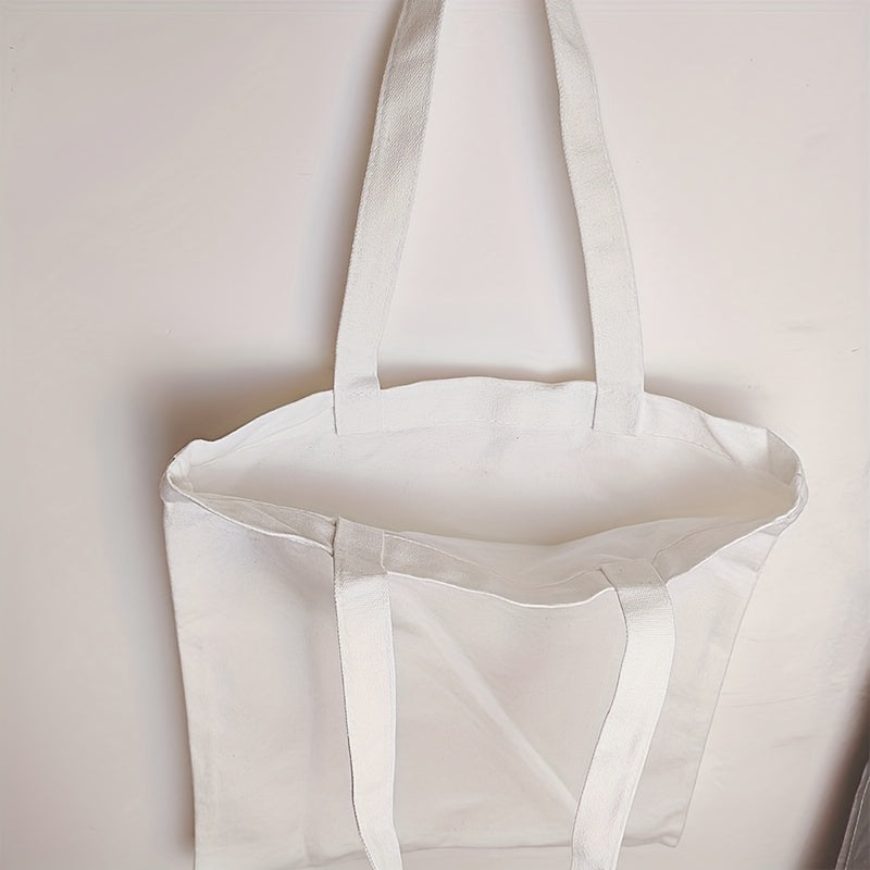 Floral Print Tote Bag Large Capacity Canvas Beach Bag