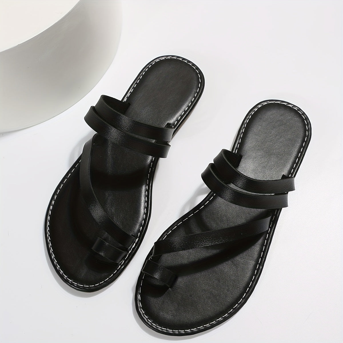 Women's Flat Slide Sandals Open Toe Casual Beach Shoes
