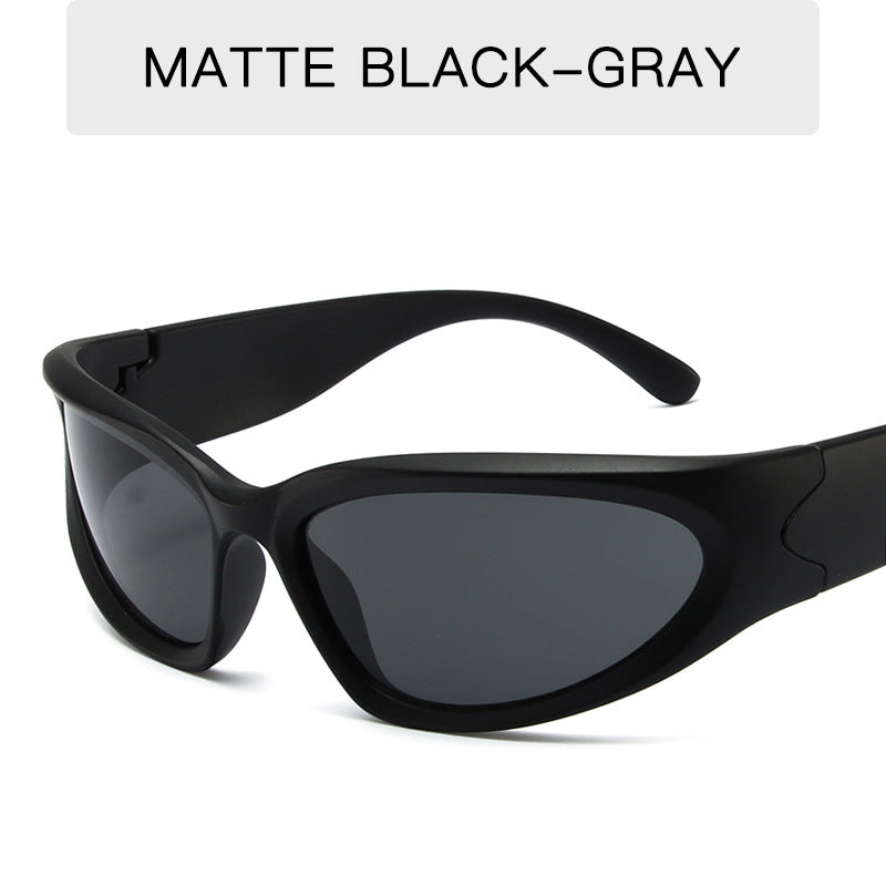 Y2K Punk Sports Sunglasses Wrap Around Sunshade Women Eyeglasses