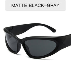 Y2K Punk Sports Sunglasses Wrap Around Sunshade Women Eyeglasses