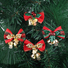 Christmas Tree Bowknot Bell Decoration - Gift Accessory Ornament