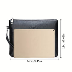 Men's Clutch Envelope Bag Business Casual Handbag Zipper Money Clip