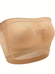 Strapless Bandeau Bra Hollow Out Stretch Underwear