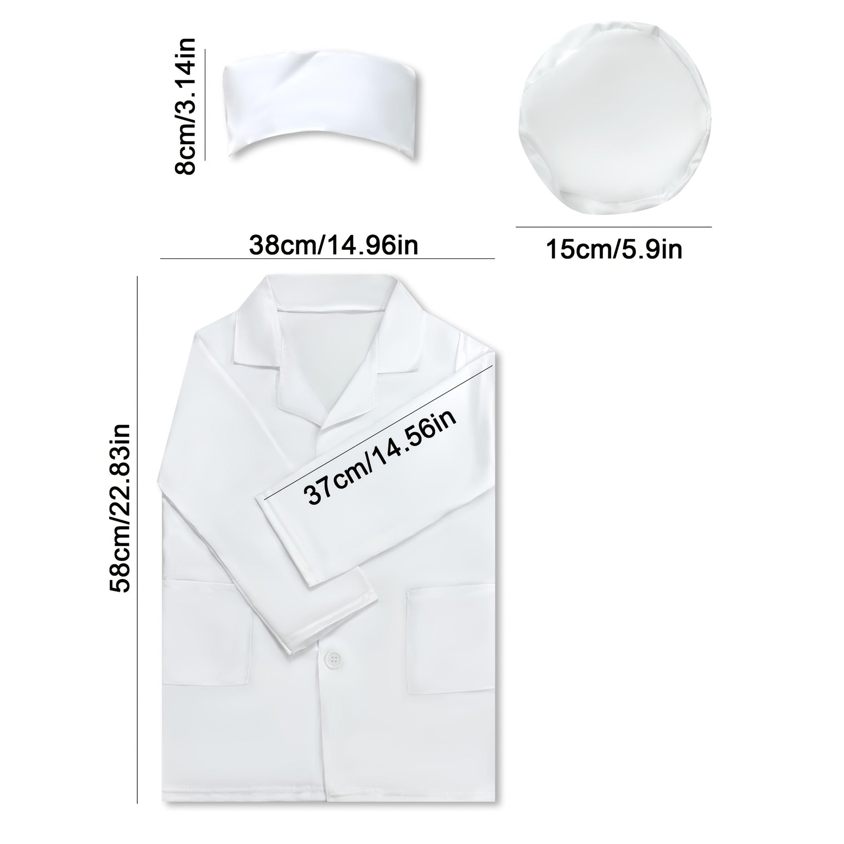 Kids Doctor Dress Up Set with Top and Hat