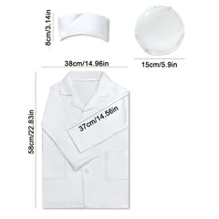 Kids Doctor Dress Up Set with Top and Hat
