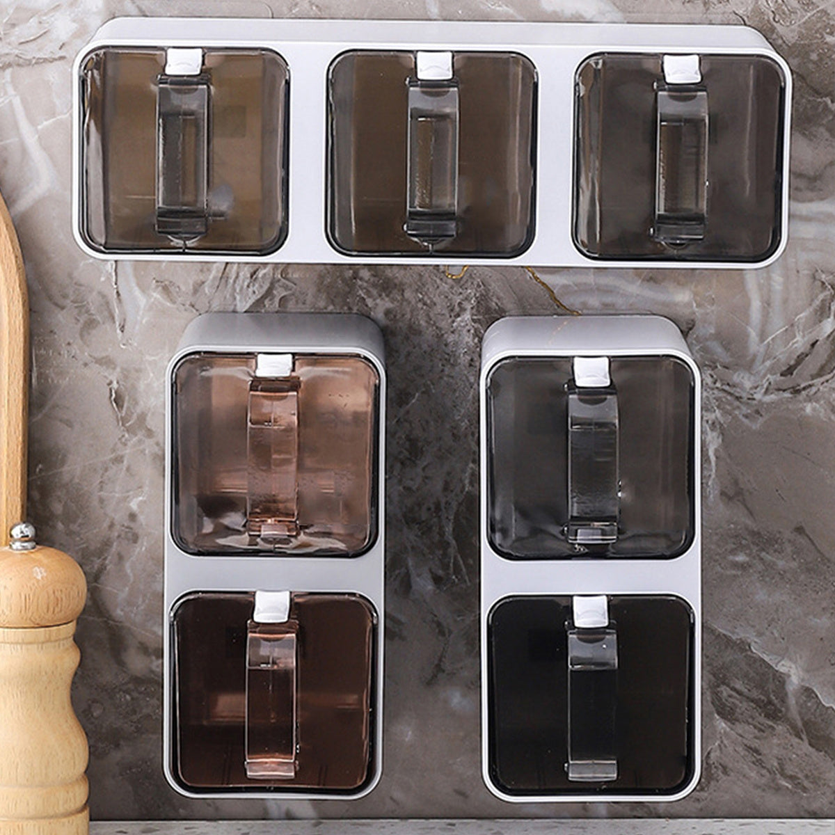 1pc Wall Mounted Seasoning Jar Bottle